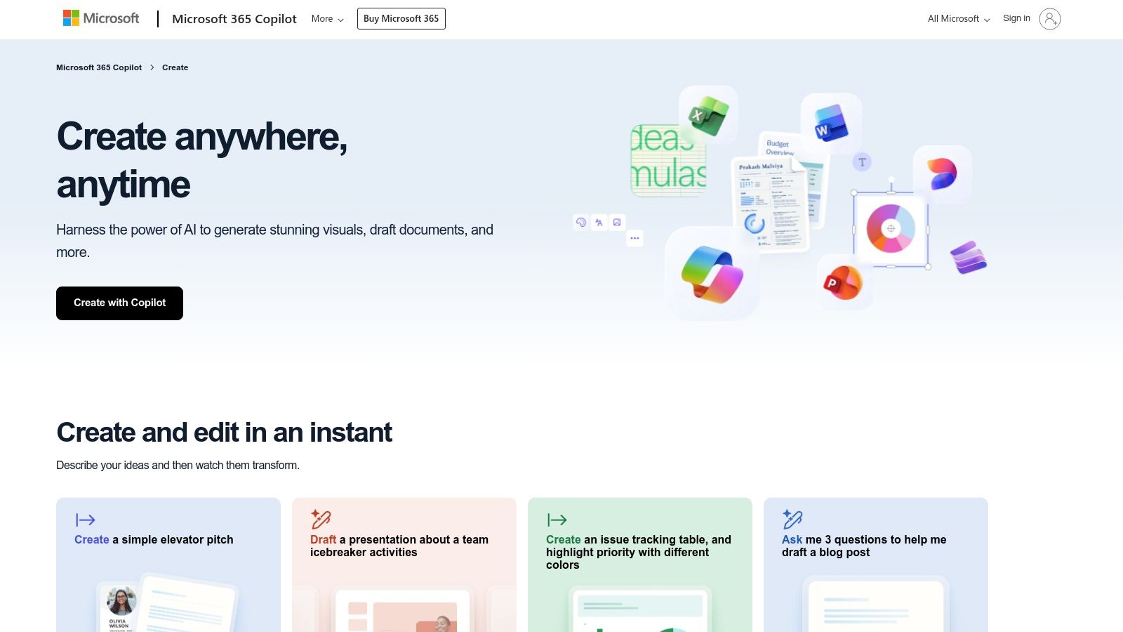 Microsoft Templates (Office / Microsoft Create)