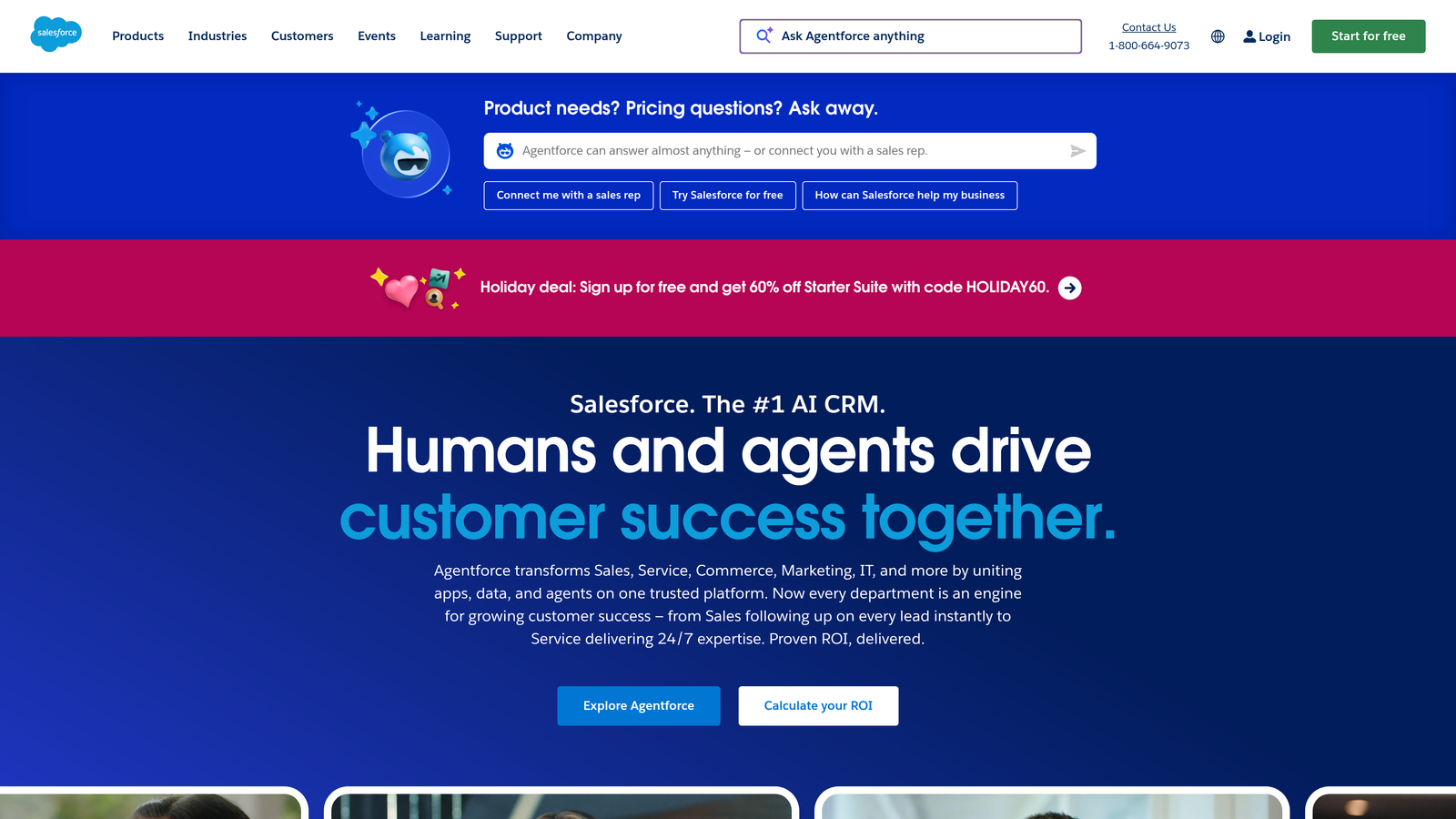 Screenshot of Salesforce Marketing Cloud Intelligence website homepage