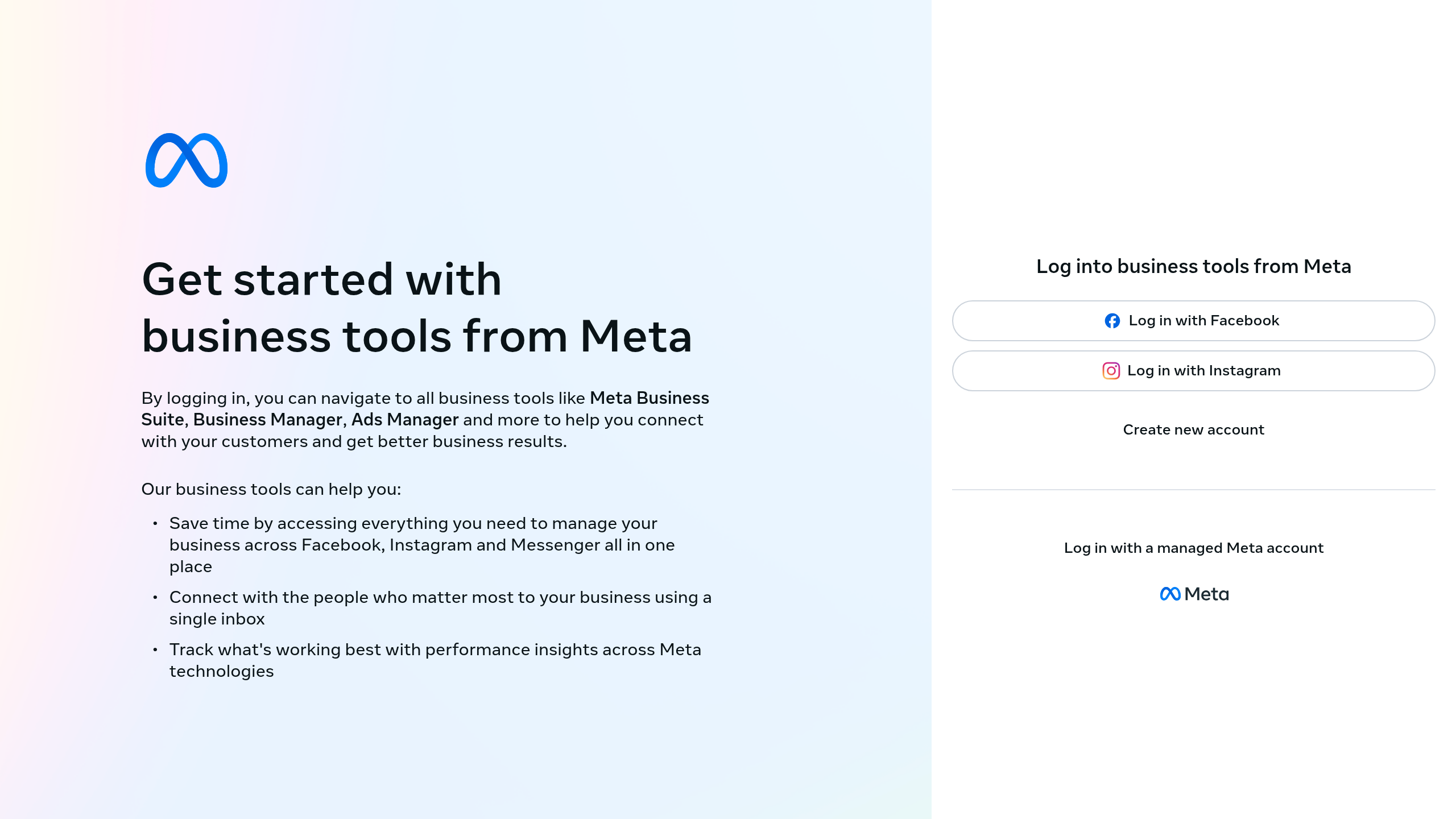 Screenshot of Business website homepage
