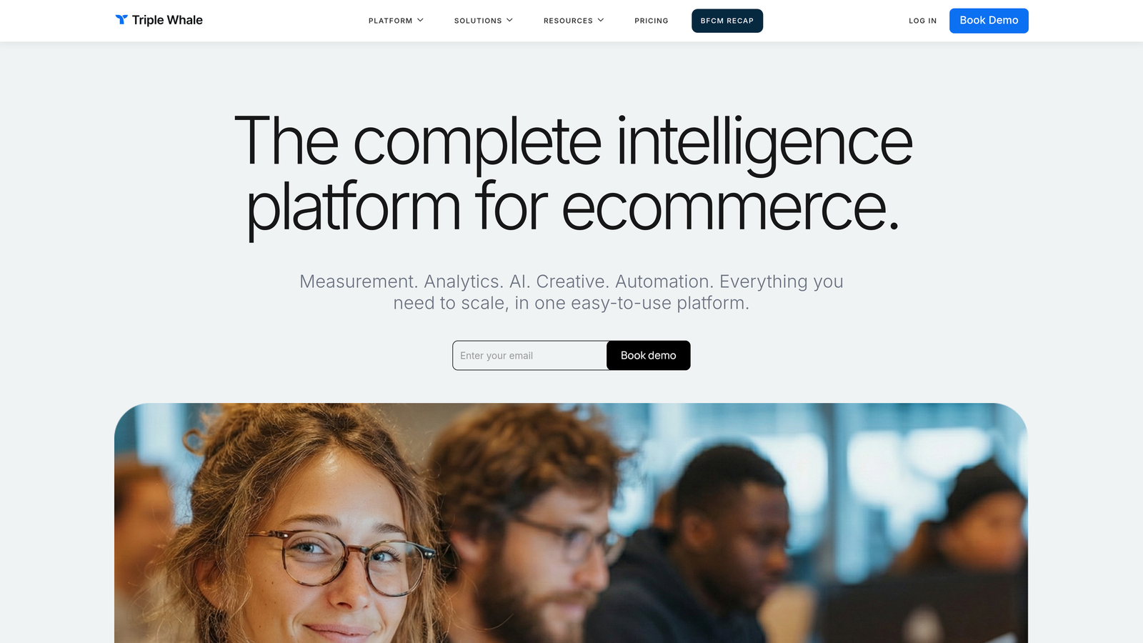 Screenshot of Triple Whale website homepage