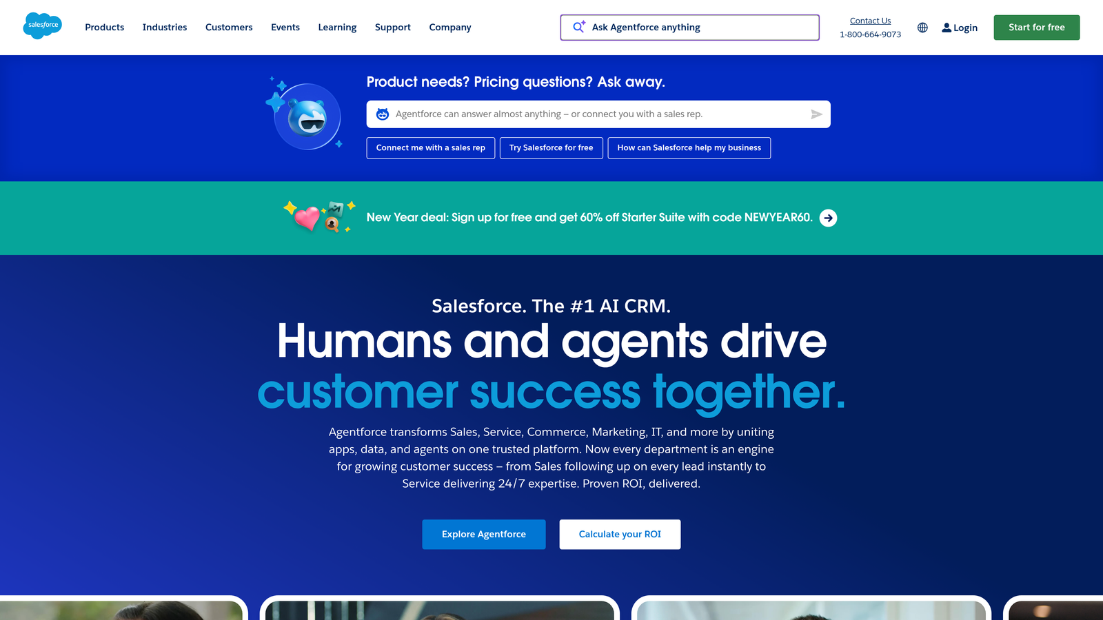 Screenshot of Salesforce Analytics Cloud website homepage