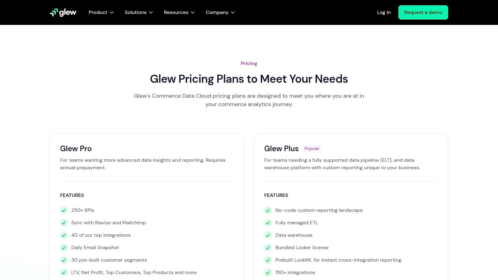 Glew.io (Commerce Data Cloud)