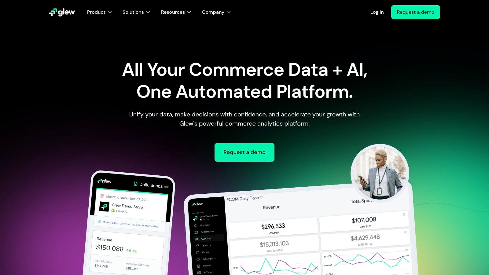 Glew Analytics Dashboard