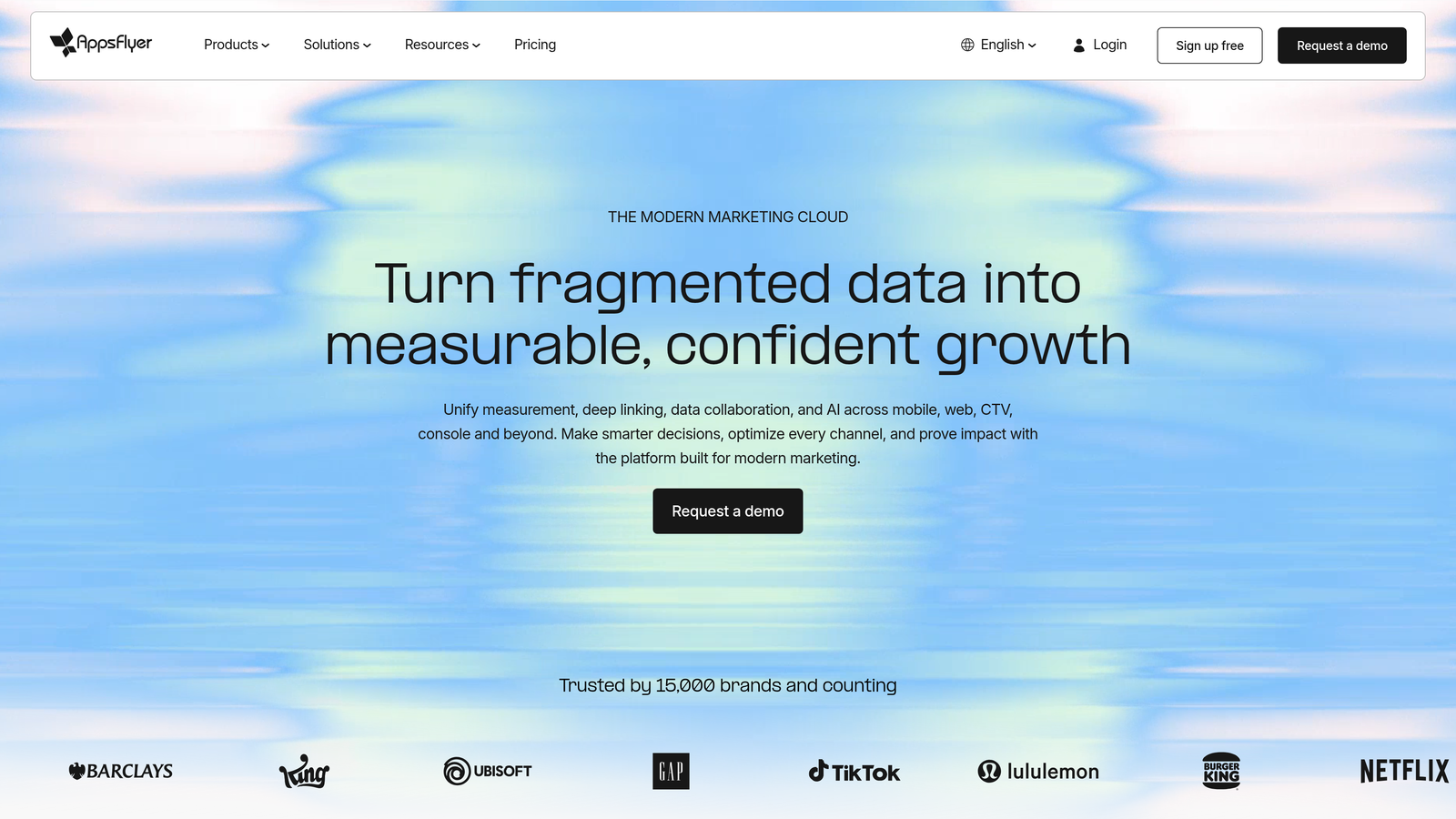 Screenshot of AppsFlyer website