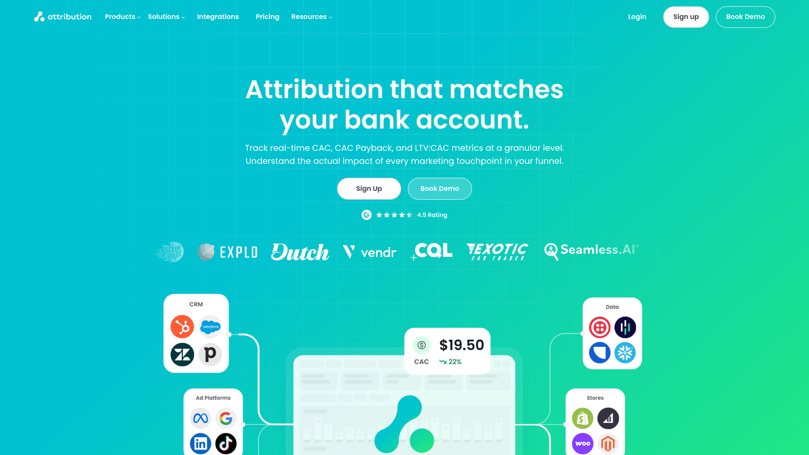 Screenshot of Attribution App website