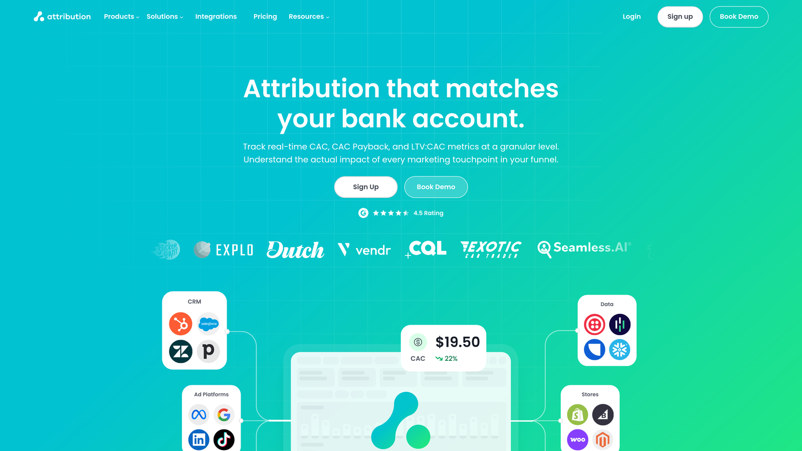 Screenshot of Attribution App website