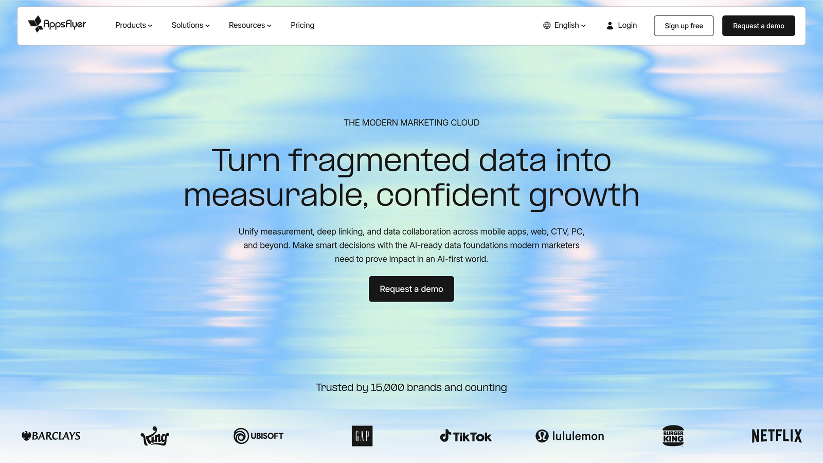 Screenshot of AppsFlyer website
