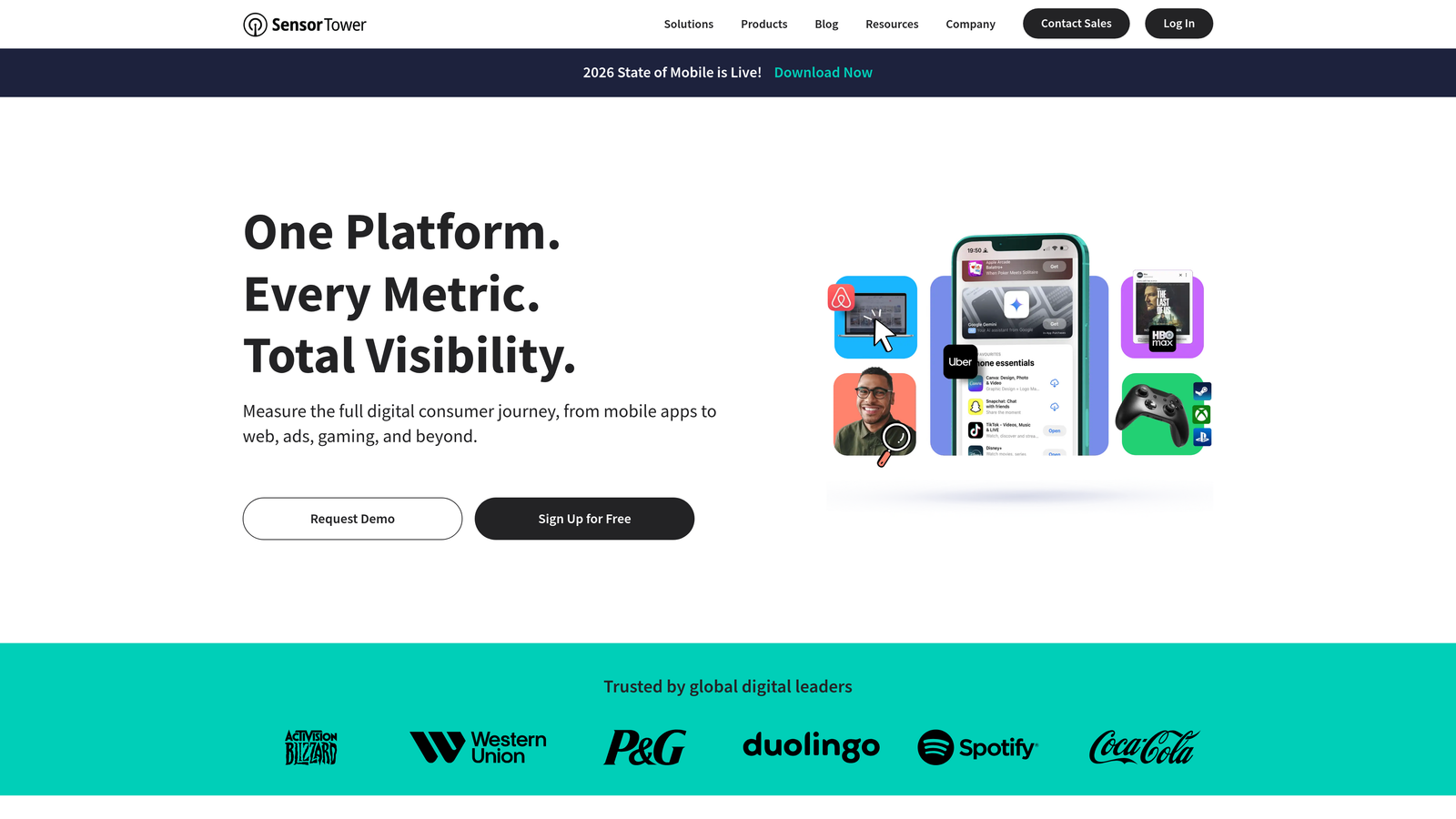 Screenshot of Pathmatics by Sensor Tower website