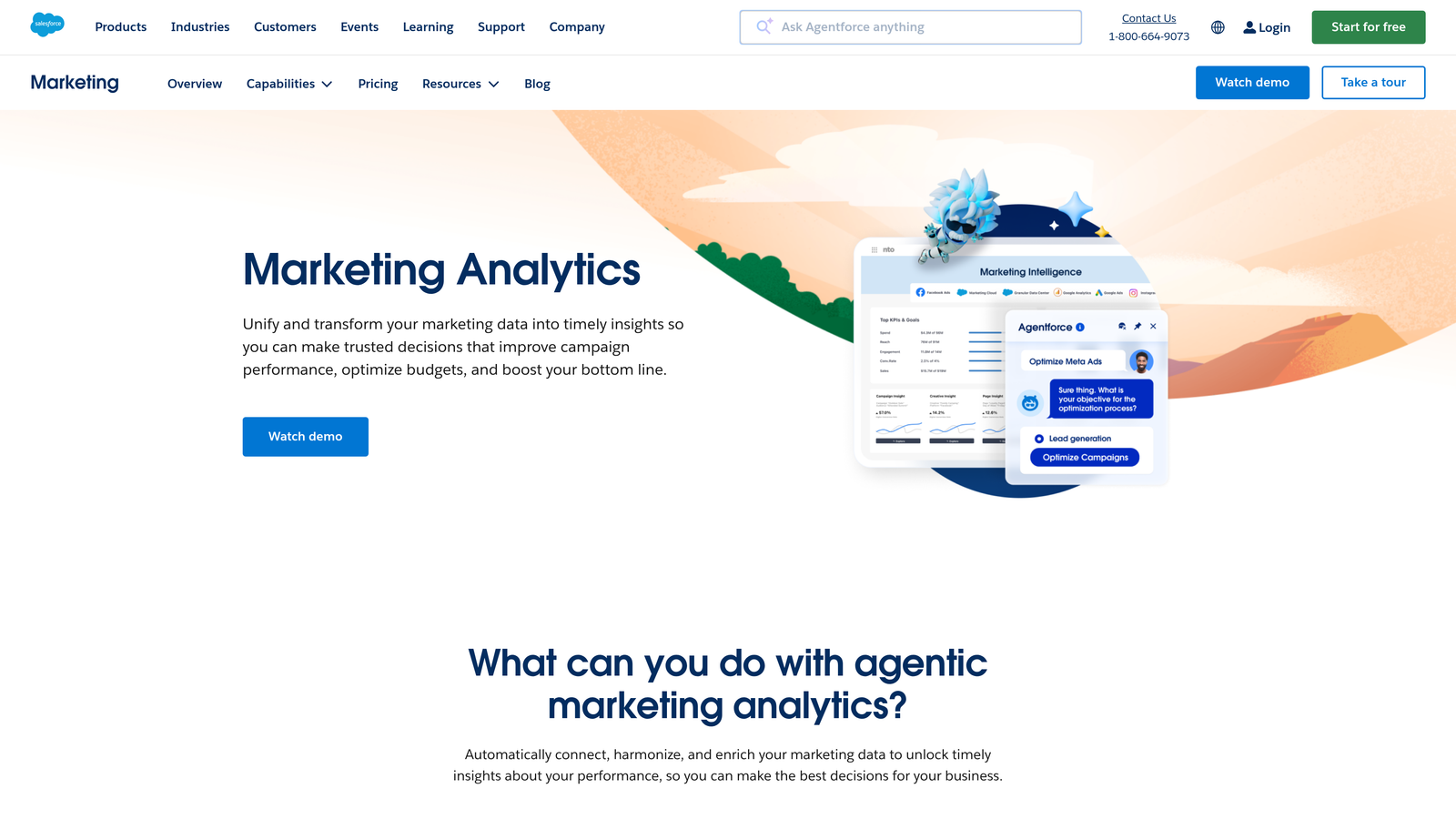 Screenshot of Salesforce Marketing Cloud Intelligence website