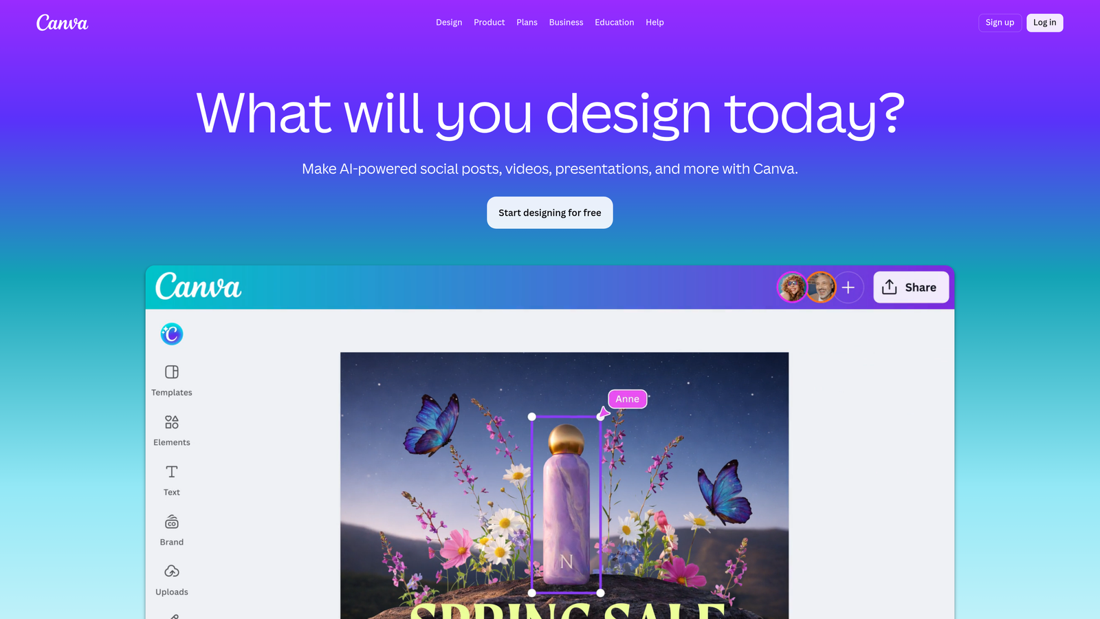 Screenshot of Canva Magic Studio website