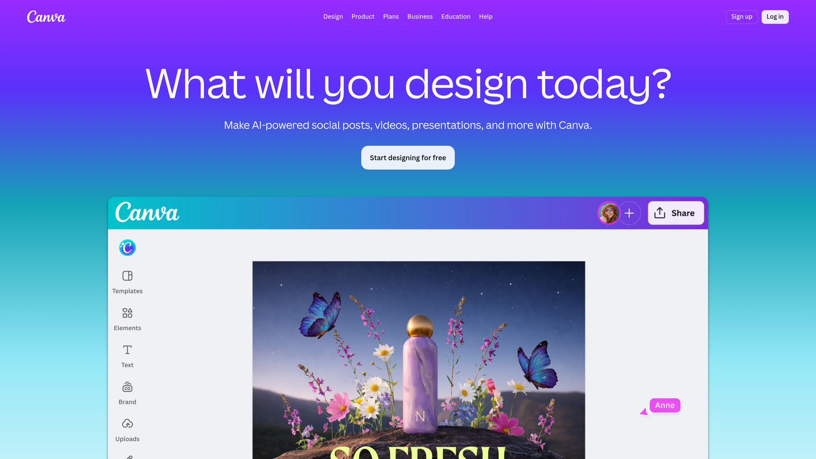 Screenshot of Canva Magic Studio website