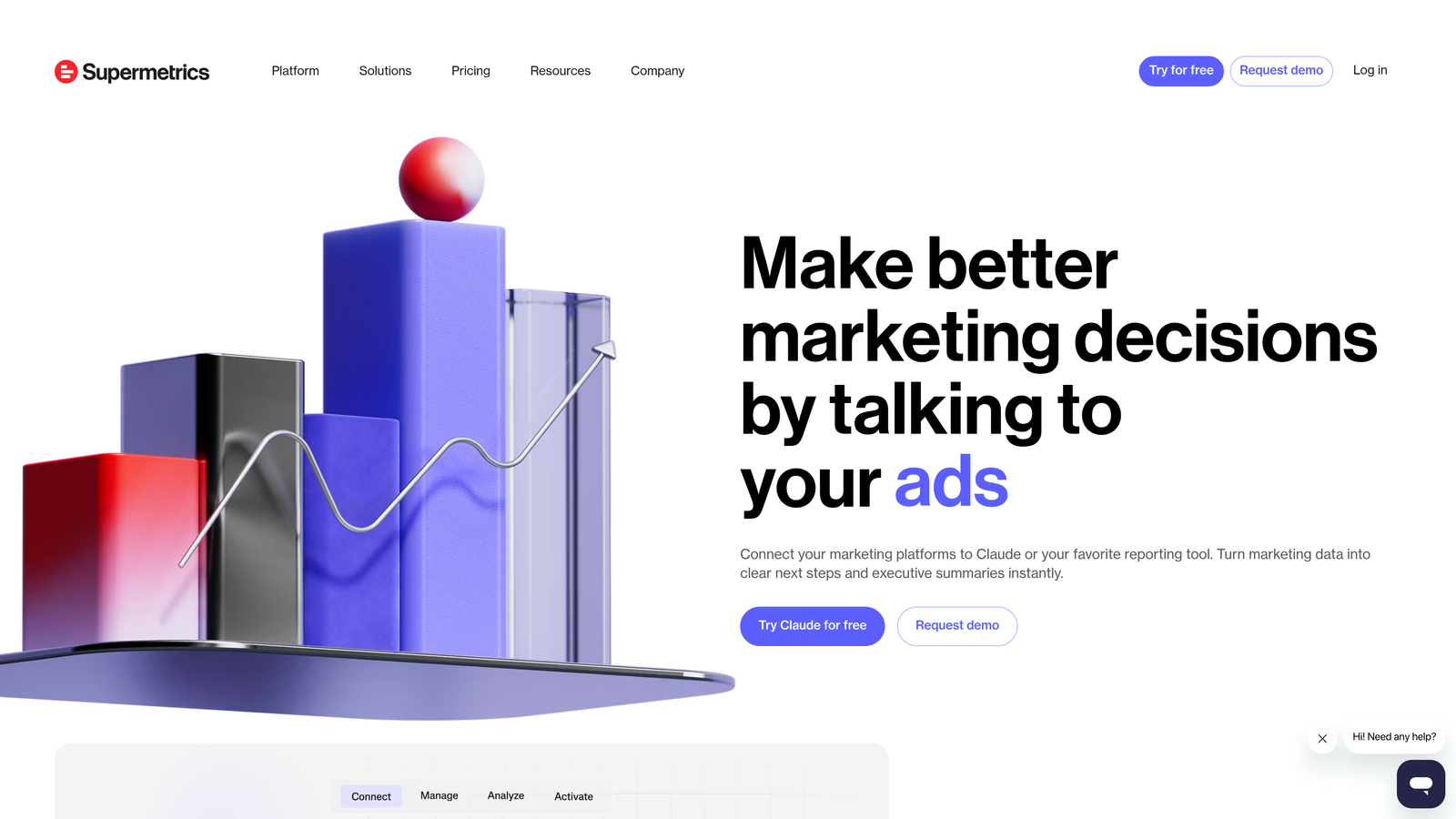 Screenshot of Supermetrics website