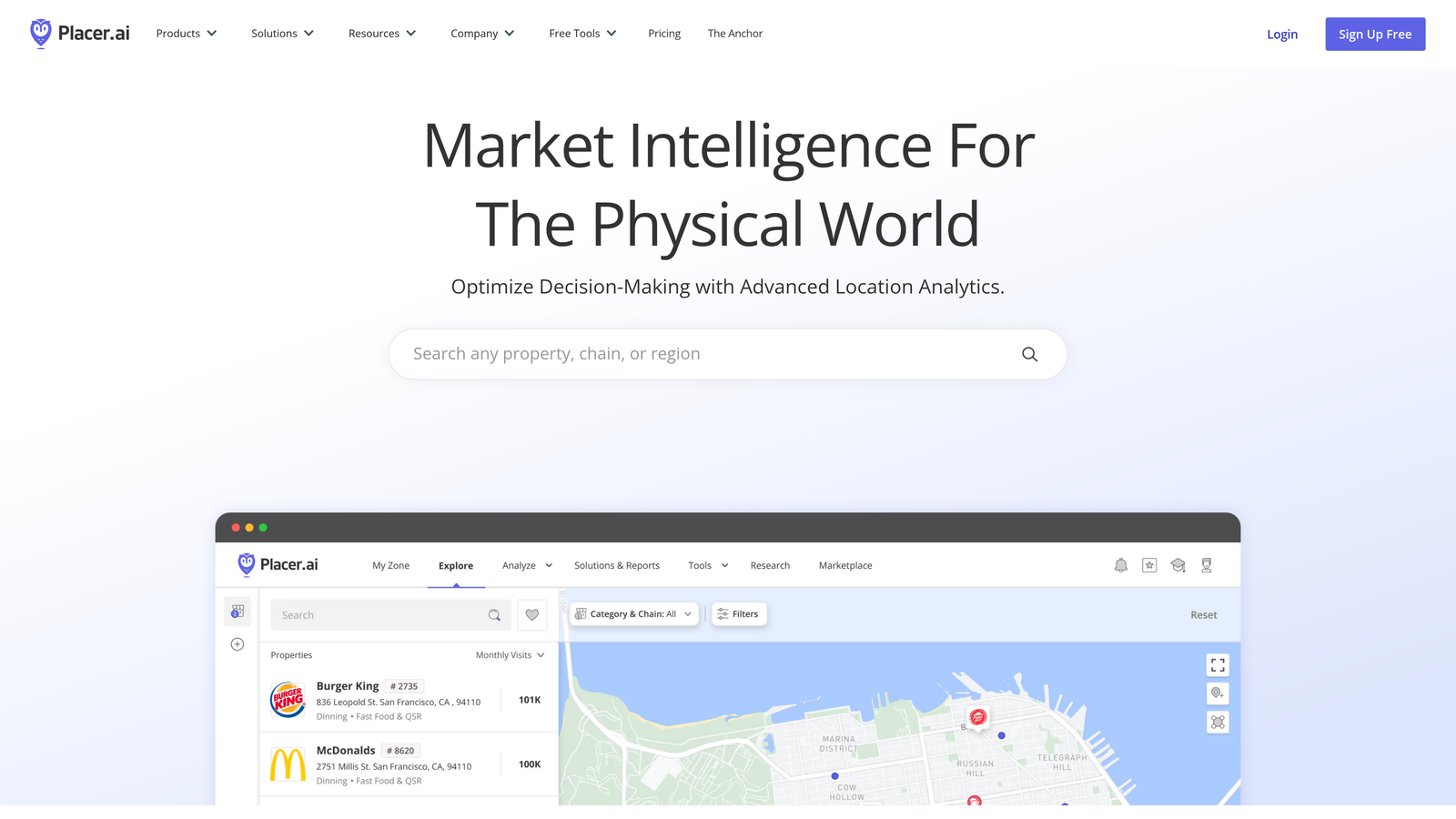 Screenshot of Placer.ai website