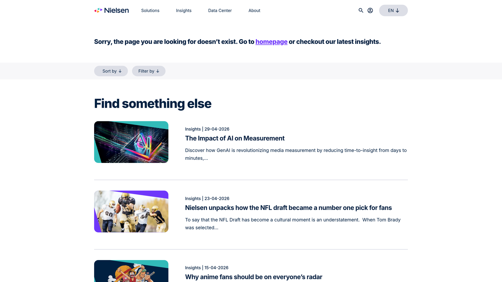 Screenshot of Nielsen Attribution website