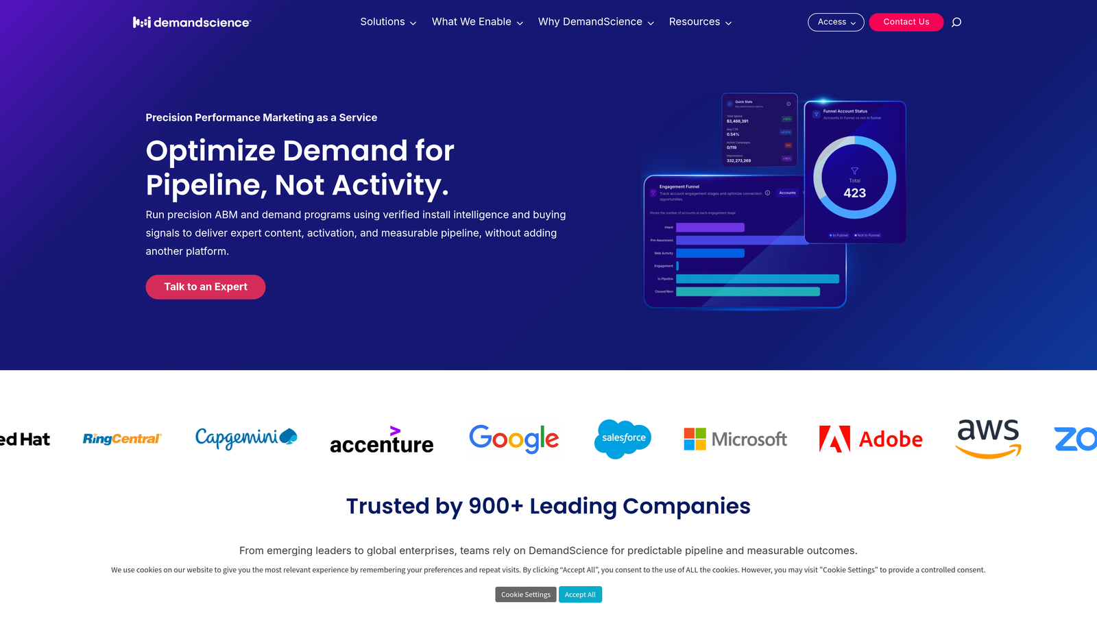 Screenshot of Terminus website