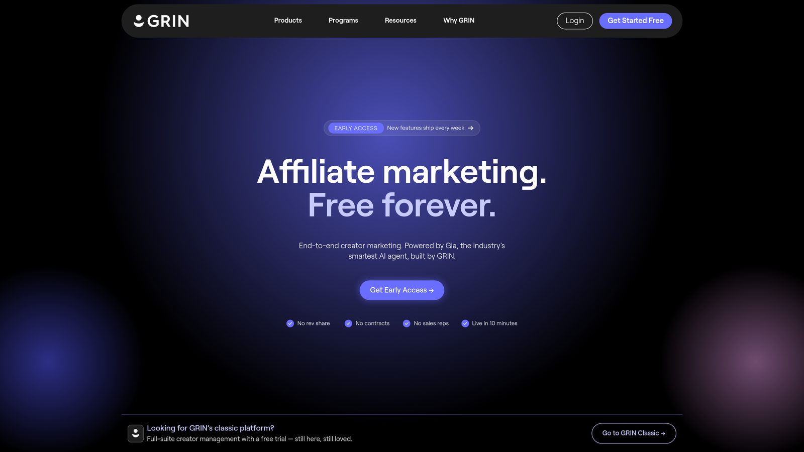 Screenshot of GRIN website