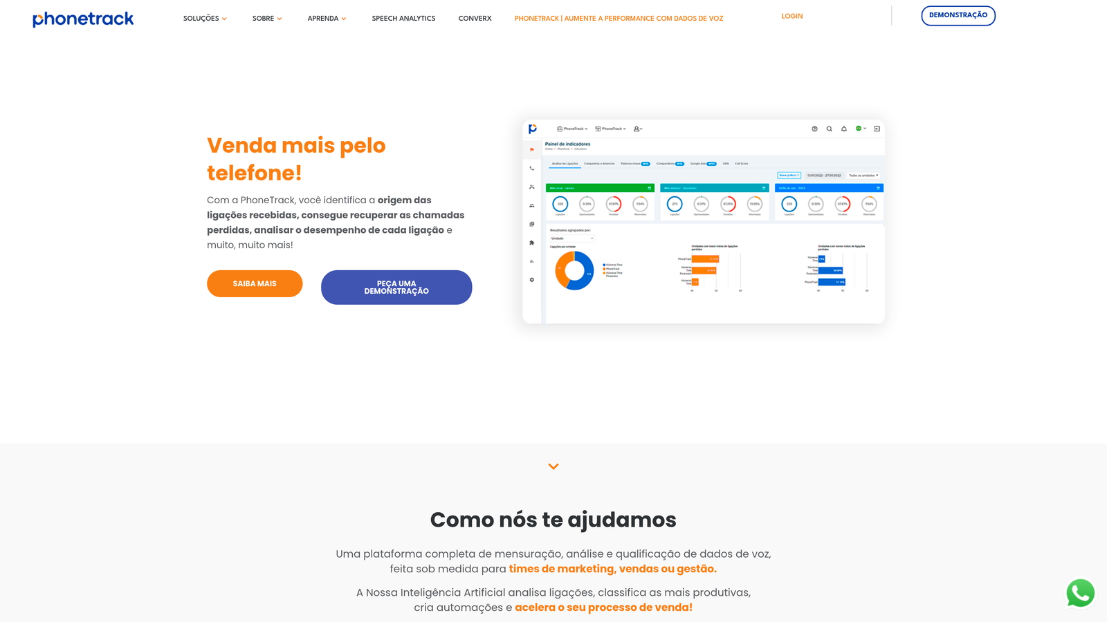 Screenshot of Phonetrack website