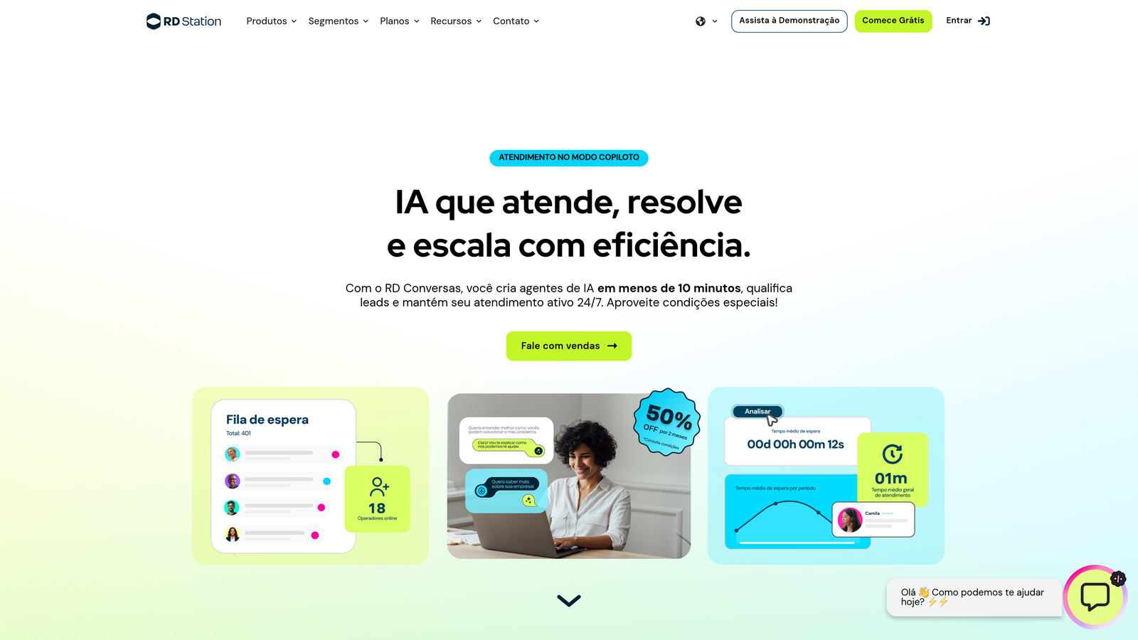 Screenshot of RD Station website