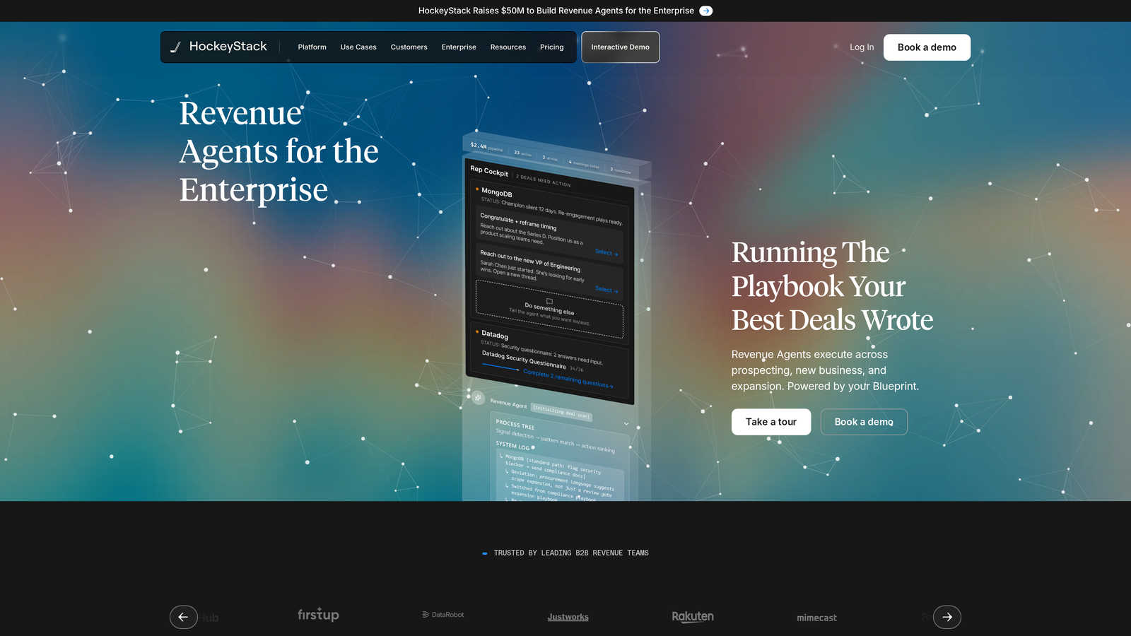 Screenshot of HockeyStack website