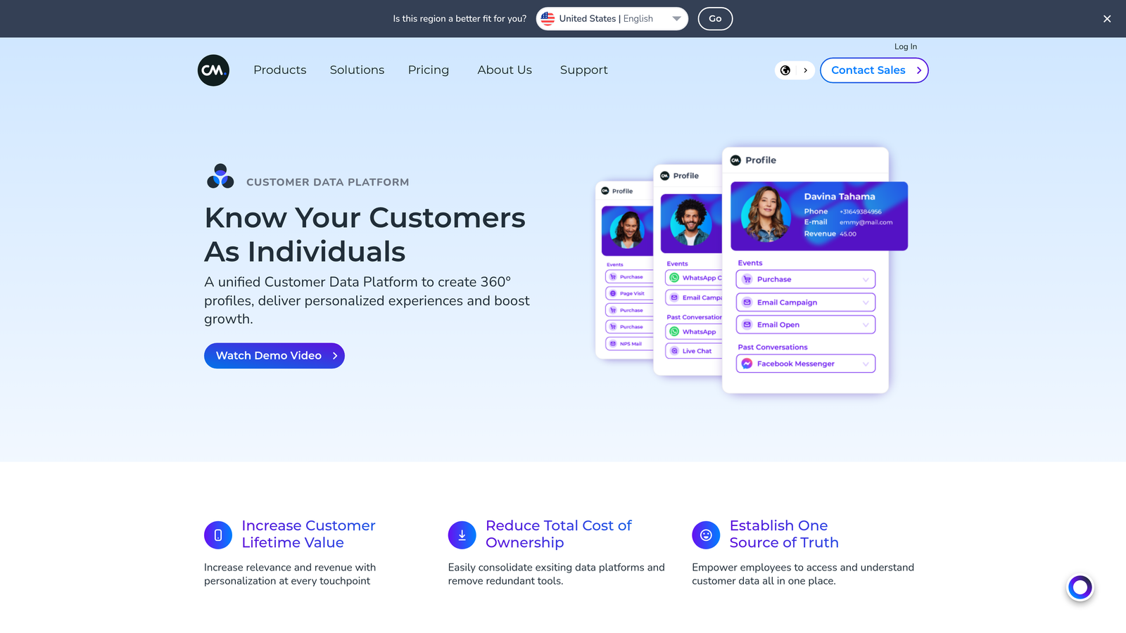 Screenshot of Tracedock website
