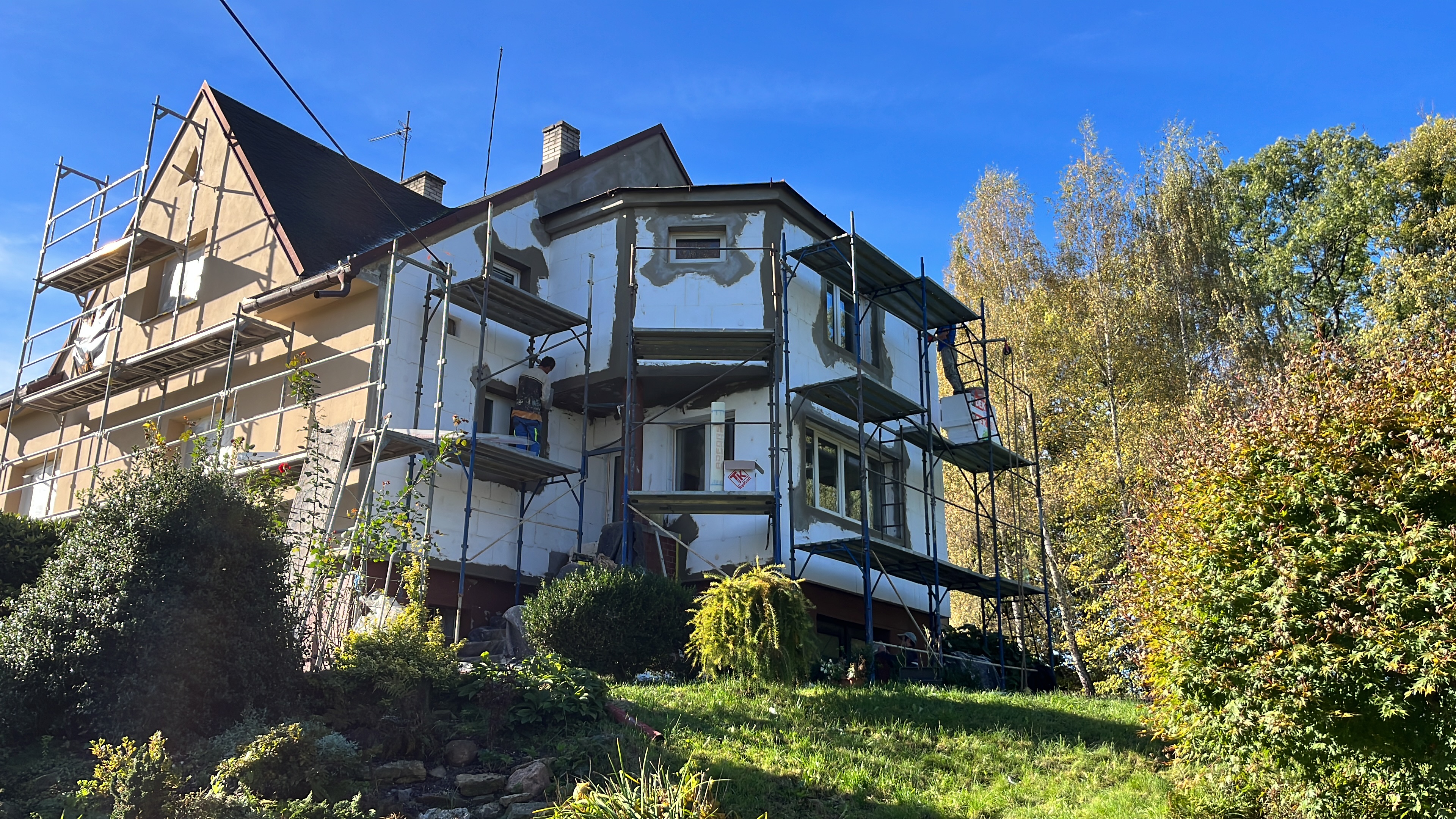 Zateplení domu v Bruzovicích.