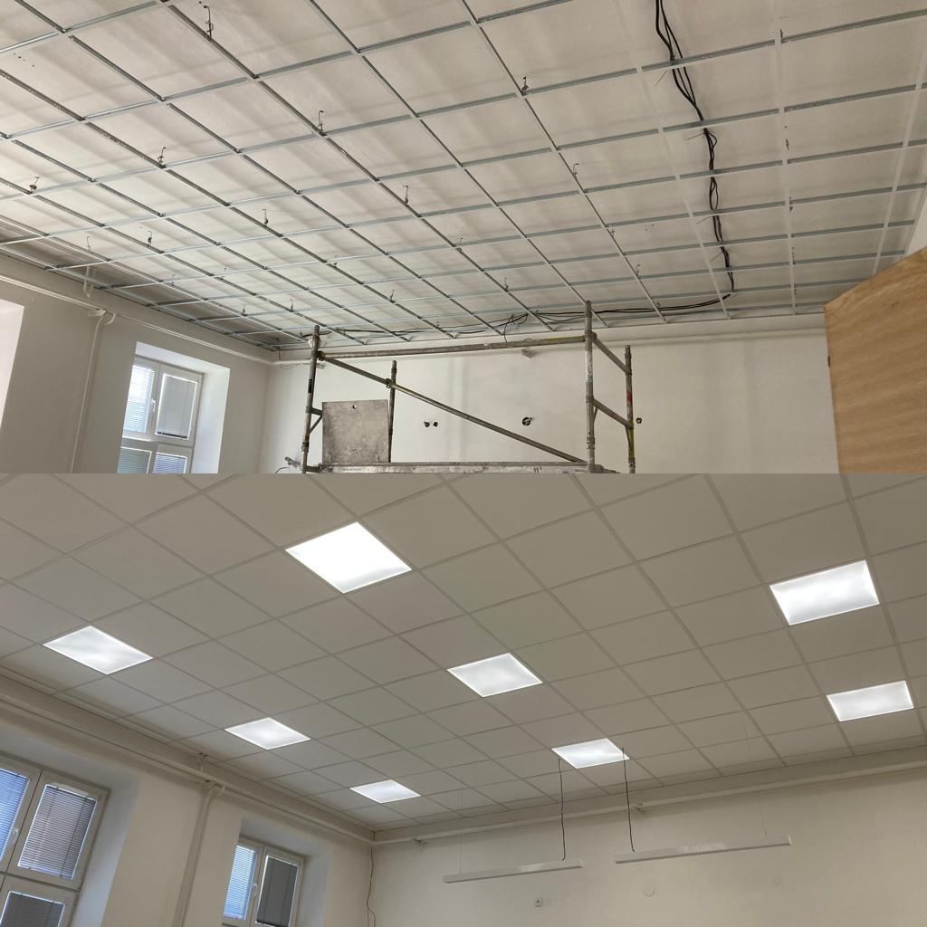 Termatexový podhled.