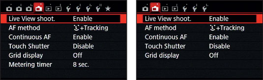 Before you can use the monitor to compose your images, you must set the Live View Shooting option t