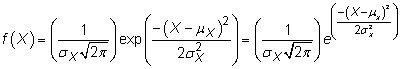 The density function of a normal distribution in econometrics.