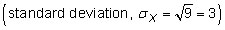 Standard deviation for a specific case.