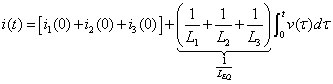 Rewrite Kirchhoff's current law with the inductors voltage.