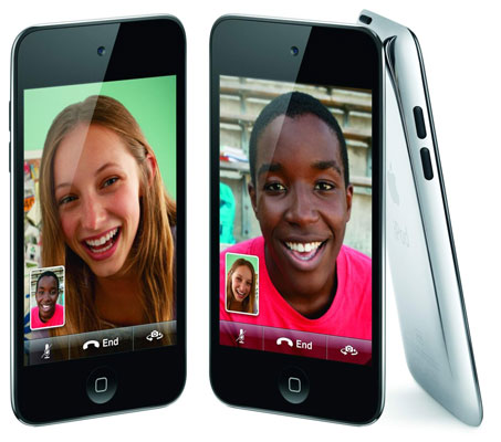 FaceTime can be done between multiple Apple products. Here are iPod touch devices.