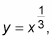  y equals X raised to one third.