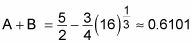 The value for the unsigned area between two functions.