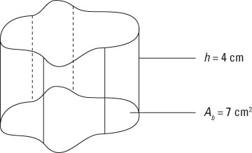 Finding the volume of an odd-looking solid with a constant height.