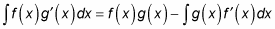 the formula for integration by parts