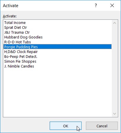 scroll excel sheets