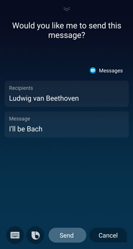 Texting with Bixby