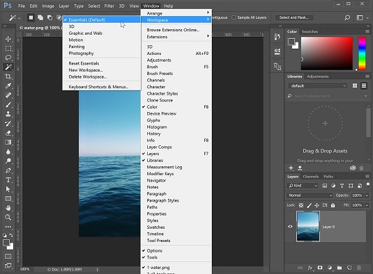 Photoshop CC workspace