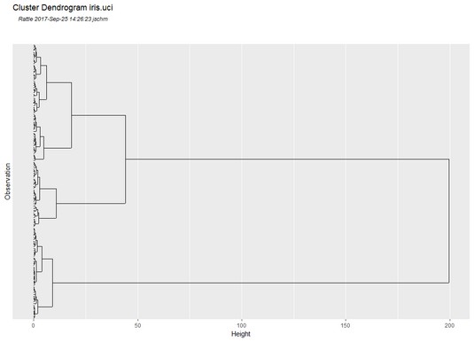 dendogram iris R