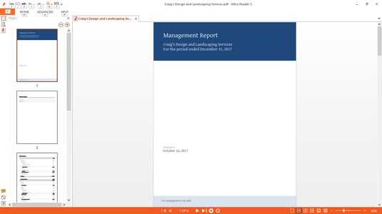 management reports QBO