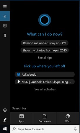 Enable Cortana Windows 10