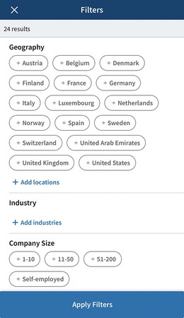 advanced filters LinkedIn Sales Navigator