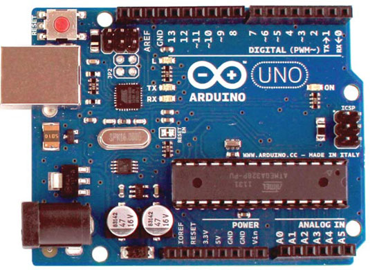 front of Arduino Uno