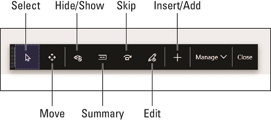 D365O personalization toolbar