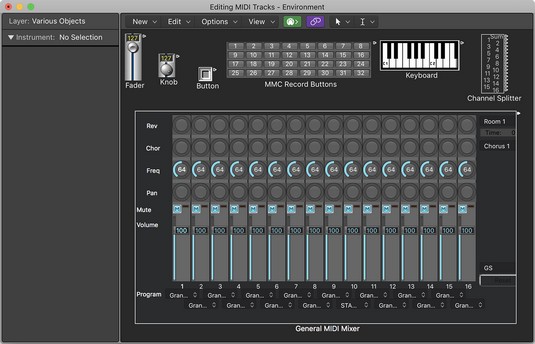 Logic Pro X MIDI environment