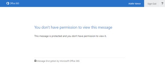 Office 365 Do Not Forward