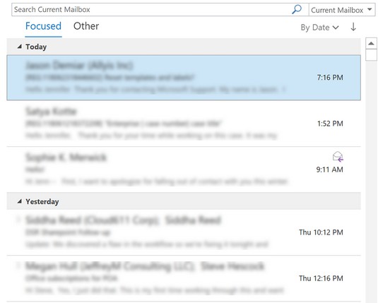 Outlook's Focused Inbox