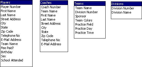 plan for Access database table