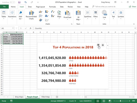 People Graph infographic in Excel