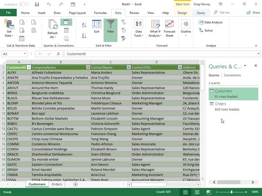 import Access data to Excel